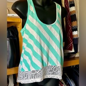 NWT AMERICAN RAG Striped Crop Tank Top